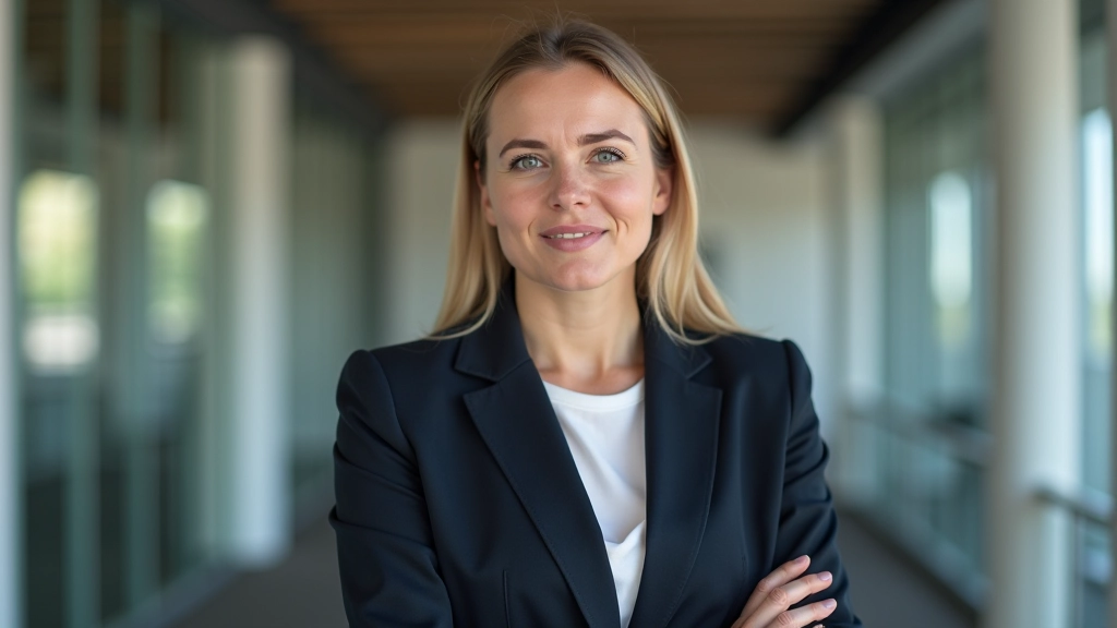 Woman speaking confidently in professional setting, demonstrating assertive communication techniques and body language