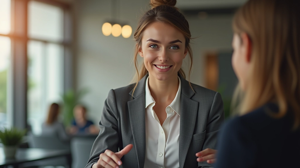 Professional woman in discussion