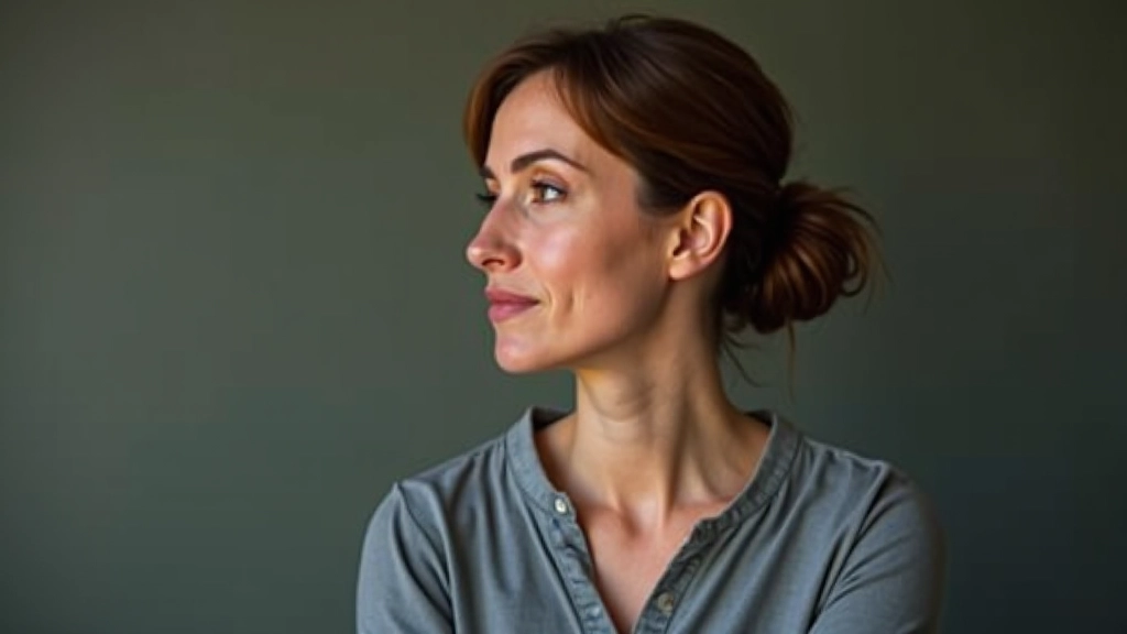 Woman looking thoughtful, understanding personal patterns